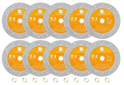 Productafbeelding van Diamantschijf van 180 mm voor steen, tegels, glas en graniet (10 stuks)