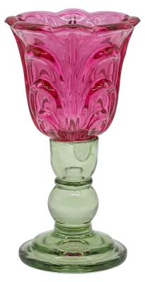Productafbeelding van Clayre & Eef theelichthouder Rosa, glas