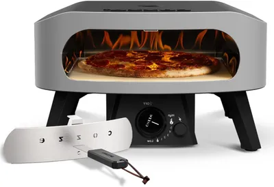 Immagine prodotto di Gaspizzaoven – Forno per pizza a gas – Griglia per pizza – Forno da esterno con pietra refrattaria in cordierite e bruciatore da 6,0 kW