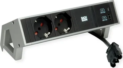 Immagine prodotto di BACHMANN DESK2 2xP40 1xUSB A/C 22W, 0,2m GST18 INOX Italia