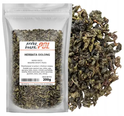 Zdjęcie produktu dla HERBATA OOLONG 200g Liściasta aromatyczna naturalna wysoka jakość Kol-Pol