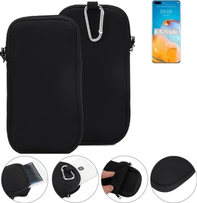 Produktbild von K-S-Trade Neopren-Hülle Handyhülle kompatibel mit Huawei P40 Pro Schutzhülle Neoprenhülle Sleeve Schutz-Hülle Gürtel Tasche Case Holster