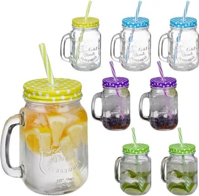 Immagine prodotto di Bicchieri colorati con coperchio - set da 8