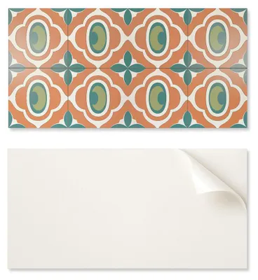 Produktbild von Selbstklebende PVC-Wandfliesen, Mosaikmuster mit Pflanzenmotiv, 10 x 40 x 20 cm