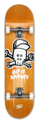 Produktbild von MOB Skateboard Skull 8.125 Complete - Komplettboard 32 x 8.125 Zoll - fertig montiert - Anfänger und Profi Skateboard - Rip It Kaputt - Gelb