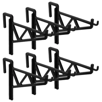 6er Set Bienenstock-Rahmenhalter, Kunststoff, schwarz