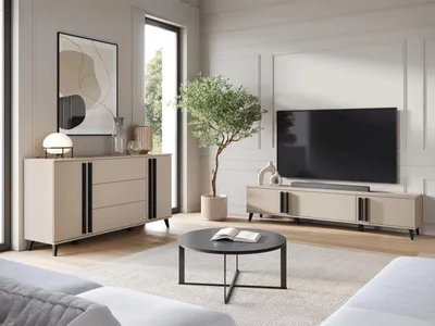 Obrázek produktu pro Nábytek do obývacího pokoje POULSBO 3 - congo / černý grafitový