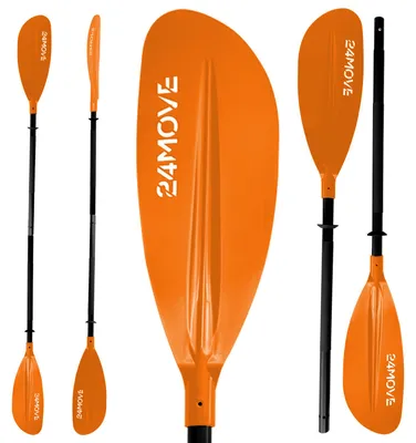 Produktbild von 24MOVE® Doppelpaddel LAGO Aluminium Paddel, Stand-Up Paddling, Paddel für Kajak, 220 cm, verstellbar