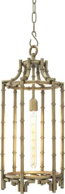 Produktbild von Casa Padrino Designer Hängeleuchte / Laterne Antik Messing 30,5 x H. 69,5 cm - Luxus Hängelampe