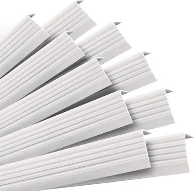 Produktbild von QUEST Set: Selbstklebende Antirutsch-Treppenprofile, weiß, 40x25 mm, 100 cm