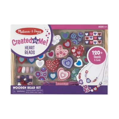 Obrázok produktu pre MELISSA Drevené korálky na navliekanie - srdiečka 14175
