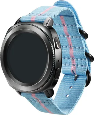 Immagine prodotto di Samsung, Samsung GP-R600BREECAF Cinturino da polso NATO per Gear Sport, blu/rosa