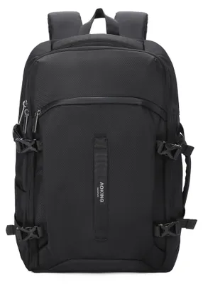 Produktbild von Aoking Rucksack aus Polyester, Grau, mit Reißverschluss und multifunktionalen Fächern, 32,5 x 48 x 14 cm