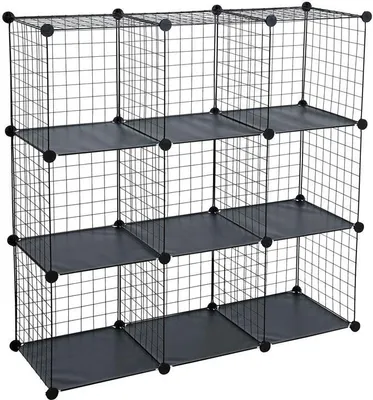 Produktbild von Regalsystem Gitter 9 Fächer ohne Türen