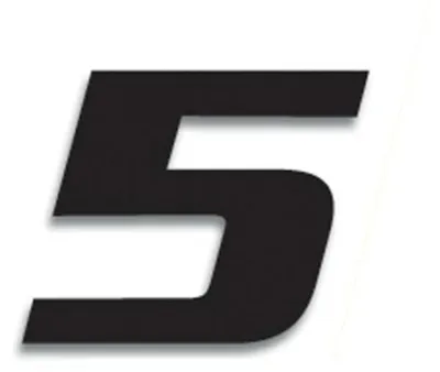 Produktbild von Rennnummern Schwarz 5