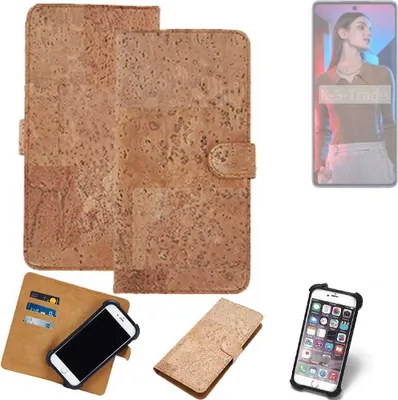 Produktbild von K-S-Trade Hülle kompatibel mit Tecno Camon 20 Pro 5G  Kork Handyhülle Cover  Schutzhülle TPU Case Bumper in Hellbraun, (1x)