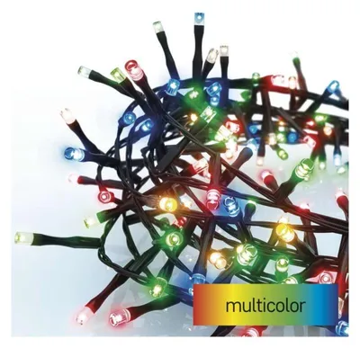 Immagine prodotto di Catena natalizia EMOS LED - riccio 6m, per esterni e interni multicolore, timer D4BM04