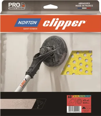 Produktbild von Norton Clipper Giraffenschleifscheiben 225mm G131 Multi-Air Lochung 5er VE G60