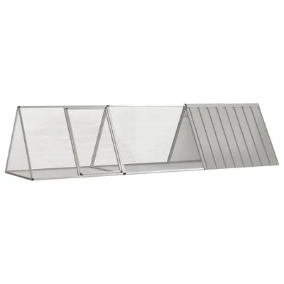 Obrázek produktu pro Klec pro králíky šedá 302,5 x 80,5 x 71 cm pozinkovaná ocel