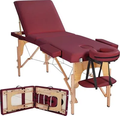 Produktbild von Famanu Massagestuhl Verstellbar – Tragbare Massagebank für Physiotherapie mit Kopfstütze und abnehmbaren Armlehnen