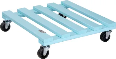 Produktbild von WAGNER Pflanzenroller HOLIDAY 38 x 38 x 9,5 cm, außen & innen, Massivholz, türkis, Tragkraft 120 kg, EU Ware - 20042301