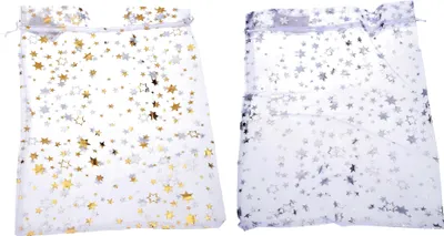 Obrázek produktu pro Sáček ORGANZA Hvězdy 20x30 cm Vánoce