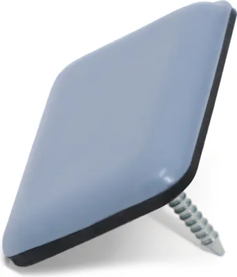 Produktbild von Adsamm® | 4 x PTFE-Gleiter mit Nagel | 24x35 mm | Grau-Blau | rechteckig | Möbelgleiter mit Stift in von Adsamm®