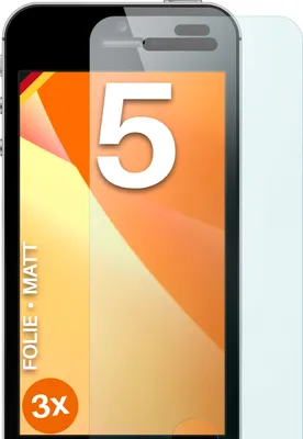 Produktbild von moex® 3x Schutzfolie kompatibel mit Apple iPhone 5 - Displayschutzfolie Anti Reflex Folie, Matt