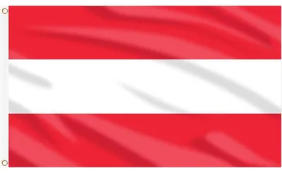 Productafbeelding van Oostenrijkse vlag, 90 x 150 cm, 4 stuks, duurzaam, weerbestendig, met koperen oogjes