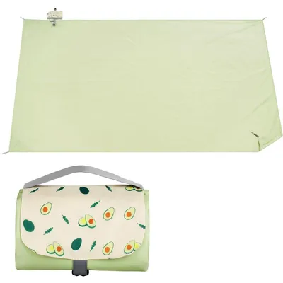Produktbild von Outdoor Picknickdecke 150x210cm, faltbar & wasserdicht, tragbar mit Griff, Strand-, Camping- & Reise-Decke für 3-4 Personen