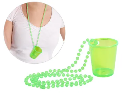 Produktbild von Schnapsglas mit Kette zum umhängen: grün Variante wählen: grün