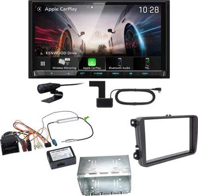 Produktbild von Kenwood DMX8021DABS Android Auto CarPlay Einbauset für Tiguan Amarok Caddy Jetta