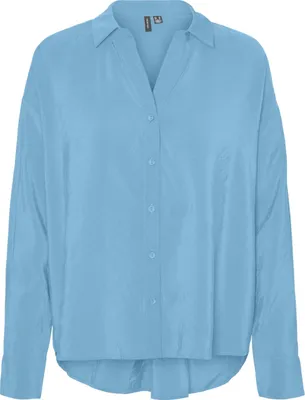 Produktbild von Oversized Hemdbluse Seidig Legeres Oberteil Shirt VMQUEENY | M