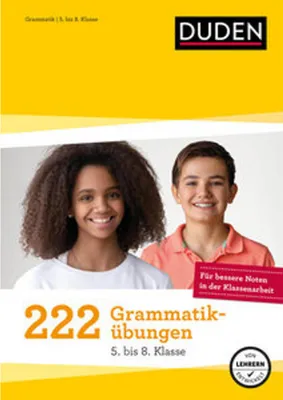 Produktbild von 222 Grammatikübungen - 5. bis 8. Klasse
