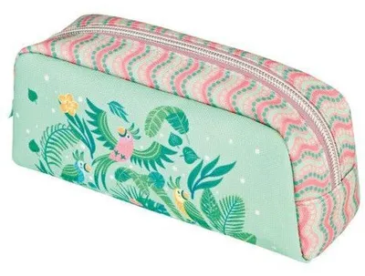 Produktbild von Schüleretui Pouch Bag Polyester 195x65mm Sweet Jungle Packung mit 2 Stück