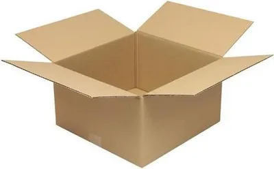 Produktbild von Faltkarton 1-wellig Höhenrillung Maße350x350x200mm Qualität1.20 C braun TRANSPAK