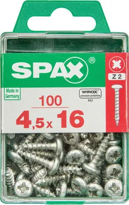 Produktbild von Spax Universalschrauben 4.5 x 16 mm TX 20 Rundkopf - 100 Stk.
