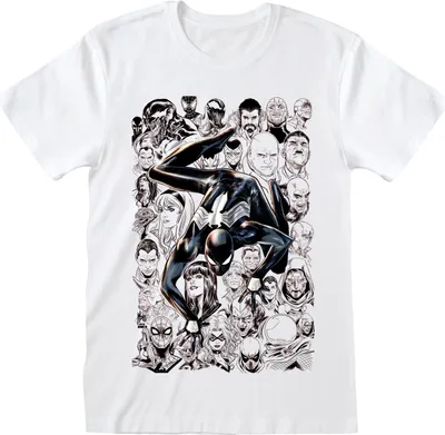 Produktbild von Marvel Comics Spider-man - Black Suit Spider - White T-Shirt - Größe M
