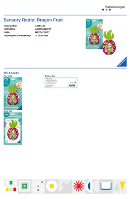 Produktbild von Sensorik-Greifling: Drachenfrucht Ravensburger 12034122