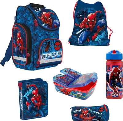 Produktbild von Spiderman - 6 teiliges Schulranzen Set