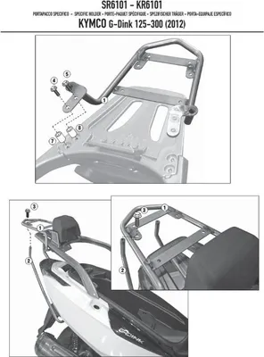 Produktbild von Zentraler Kofferraumträger Kymco G-Dink 125/300 (12-15) ( Ohne Platte )