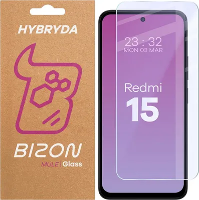 Produktbild von Flexibles Hybridglas für Xiaomi Redmi 15 5G, Bizon Glass Mule