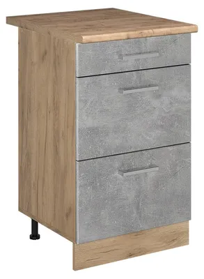 Zdjęcie produktu dla Szafka dolna do kuchni Vicco R-Line Beton/Dąb goldkraft 50 cm blat roboczy Dąb Goldkraft, Model 69915