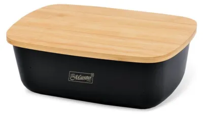 Image de Maestro boîte à pain avec planche à découper MR1776BLACK
