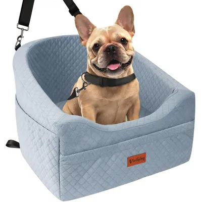 Hundeautositz für kleine/mittelgroße Hunde, waschbar, grau