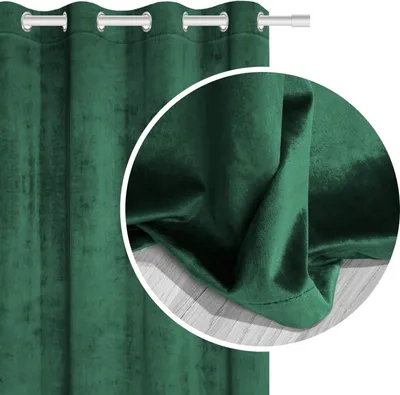 Zdjęcie produktu dla Zasłona SOFT Velvet Butelkowa Zieleń 140x250 cm - Designerska i Elegancka Błyskawiczna Zmiana