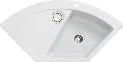 Produktbild von Spüle KeraDomo MERA ECK SATIN mit Handbetätigung