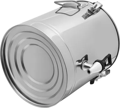 Zdjęcie produktu dla Dozownik napojów ze stali nierdzewnej – pojemnik termiczny – pojemność 14 l – utrzymuje ciepło do 8 godzin – do kawy, herbaty, zupy – ciemnoszary