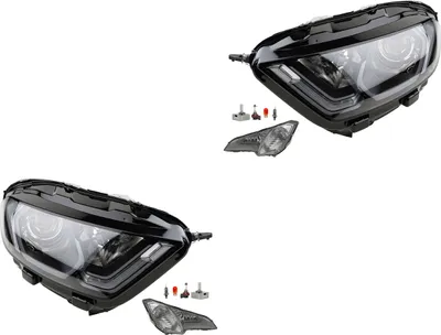 Immagine prodotto di Kit fari allo xeno compatibili con Ford Ecosport dal 12/2017 al 2018, colore nero, con fendinebbia e indicatori di direzione. Codici: 2235531 GN1513B220MB, 2215340, 2235804 GN1513B220MA, 2235537 GN15
