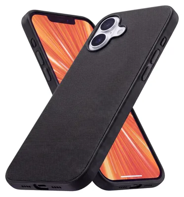 Produktbild von TechWoven Schutzhülle iPhone 16, MagSafe, Displayschutzfolie, Schwarz